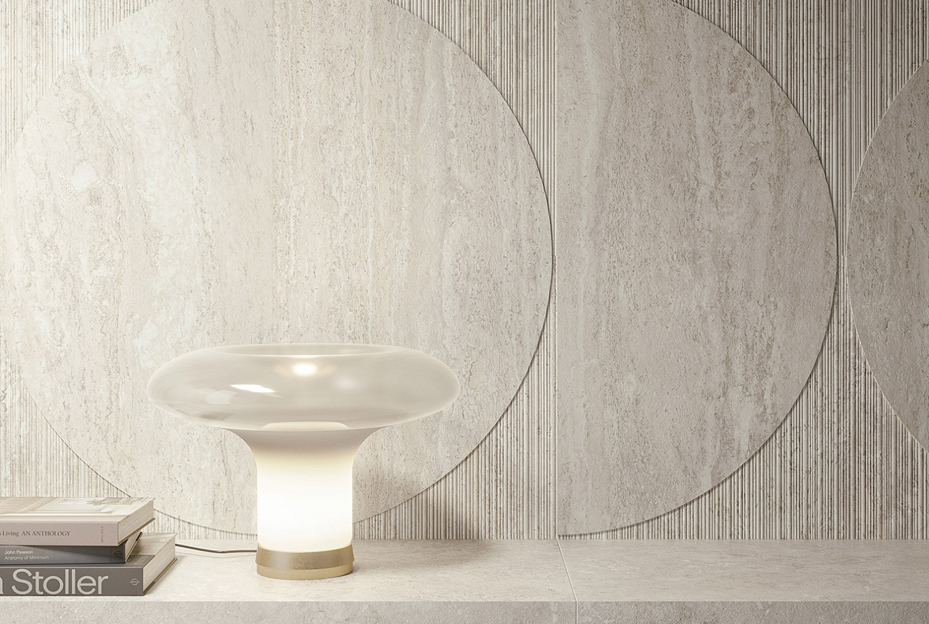 I TRAVERTINI GRIGIO CROSS CUT / GRIGIO DECORO RADIO 3D